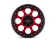 KMC Riot Beadlock Candy Red with Black Ring Wheel; 17x9 (18-24 Jeep Wrangler JL)