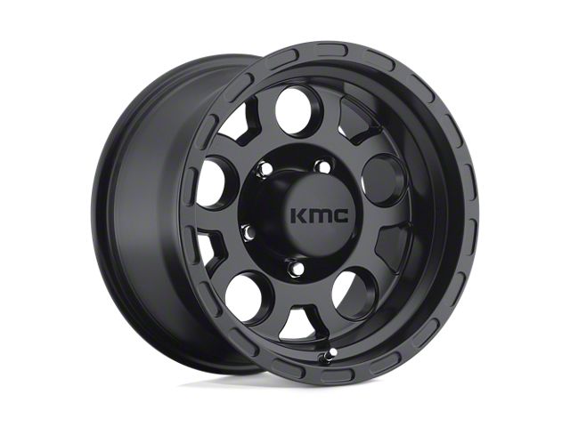 KMC Enduro Matte Black Wheel; 15x9 (76-86 Jeep CJ7)