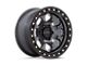 KMC Riot SBL Anthracite with Satin Black Lip Wheel; 17x8.5 (07-18 Jeep Wrangler JK)