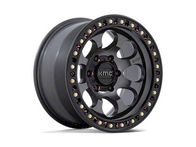 KMC Riot SBL Anthracite with Satin Black Lip Wheel; 18x9 (22-24 Jeep Grand Cherokee WL)