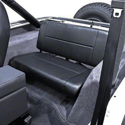 Rugged Ridge Jeep Wrangler Standard Fixed Rear Seat - Black Denim   (87-95 Jeep Wrangler YJ)