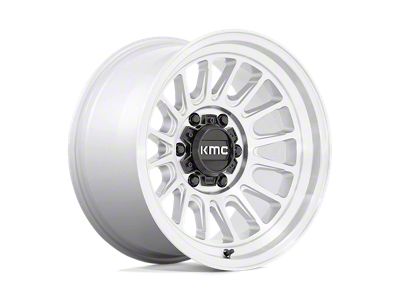 KMC Impact OL Silver Machined Wheel; 17x8.5 (18-24 Jeep Wrangler JL)