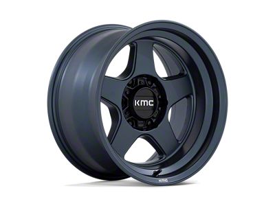 KMC Lobo Metallic Blue Wheel; 17x8.5 (18-24 Jeep Wrangler JL)