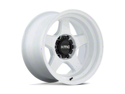 KMC Lobo Gloss White Wheel; 17x8.5 (99-04 Jeep Grand Cherokee WJ)
