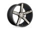 Niche Milan Matte Black Machined with Double Dark Tint Wheel; 22x10 (07-18 Jeep Wrangler JK)