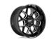 Moto Metal Banshee Gloss Black Milled Wheel; 20x10 (18-24 Jeep Wrangler JL)