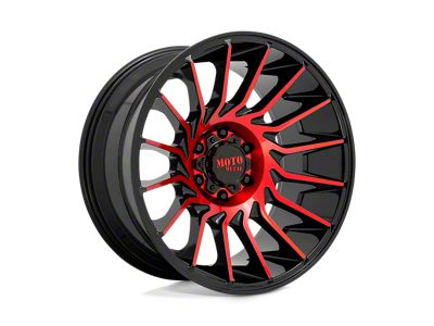 Moto Metal MO807 Gloss Black Machined with Red Tint Wheel; 20x10 (07-18 Jeep Wrangler JK)