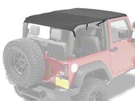 Bestop Jeep Wrangler Safari-Style Header Bikini Top; Cable Style; Black  Diamond 52593-35 (10-18 Jeep Wrangler JK 2-Door) - Free Shipping
