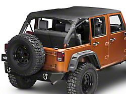 Bestop Safari-Style Header Bikini Top; Cable Style; Black Diamond (10-18 Jeep Wrangler JK 4-Door)