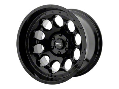 Moto Metal Rotary Gloss Black Wheel; 20x12 (07-18 Jeep Wrangler JK)
