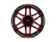 Moto Metal Folsom Gloss Black Milled with Red Tint Wheel; 20x10 (99-04 Jeep Grand Cherokee WJ)