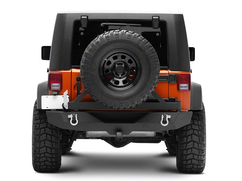 Barricade Trail Force HD Rear Bumper with Tire Carrier (0718 Jeep