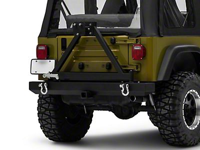 Barricade Jeep Wrangler Classic Rear Bumper with Tire Carrier J20852 (87-06 Jeep  Wrangler YJ & TJ) - Free Shipping