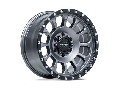 Pro Comp Wheels Rockwell Matte Graphite with Black Lip Wheel; 17x8.5 (18-24 Jeep Wrangler JL)