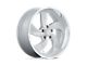 US Mag Desperado Silver Brushed Face Milled Diamond Cut Milled Wheel; 20x8 (07-18 Jeep Wrangler JK)