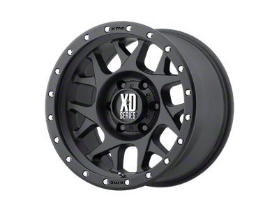 XD Bully Satin Black with Reinforcing Ring Wheel; 18x9 (07-18 Jeep Wrangler JK)
