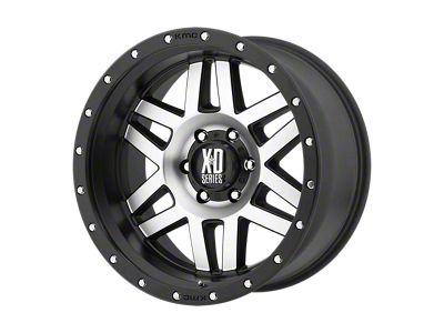 XD Machete Machined Face with Black Ring Wheel; 20x10 (07-18 Jeep Wrangler JK)
