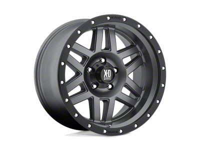 XD Machete Matte Gray with Black Ring Wheel; 17x9 (07-18 Jeep Wrangler JK)