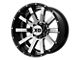 XD Heist Chrome Center with Gloss Black Milled Lip Wheel; 22x12 (07-18 Jeep Wrangler JK)