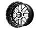XD Grenade Chrome Center with Gloss Black Milled Lip Wheel; 20x10 (07-18 Jeep Wrangler JK)