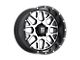 XD Grenade Satin Black Machined Face Wheel; 17x9 (07-18 Jeep Wrangler JK)
