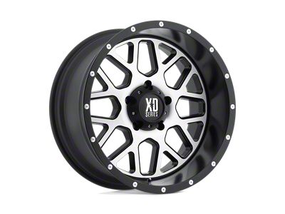 XD Grenade Satin Black Machined Face Wheel; 18x9 (07-18 Jeep Wrangler JK)