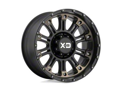 XD Hoss II Satin Black Machined Dark Tint Wheel; 20x10 (18-24 Jeep Wrangler JL)