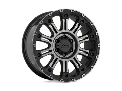 XD Hoss II Satin Black Machined with Gray Tint Wheel; 20x9 (07-18 Jeep Wrangler JK)