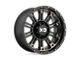 XD Hoss II Satin Black Machined Dark Tint Wheel; 17x9 (18-24 Jeep Wrangler JL)