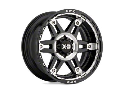 XD Spy II Gloss Black Machined Wheel; 20x10 (18-24 Jeep Wrangler JL)