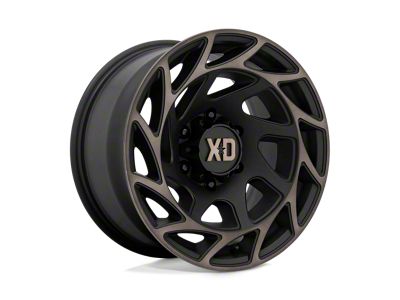 XD Onslaught Satin Black with Bronze Tint Wheel; 22x12 (07-18 Jeep Wrangler JK)