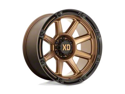XD Titan Matte Bronze with Black Lip Wheel; 20x10 (07-18 Jeep Wrangler JK)