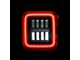 AlphaRex NOVA-Series Prismatic LED Tail Lights; Black/Red Housing; Clear Lens (18-24 Jeep Wrangler JL w/ Factory Halogen Tail Lights)