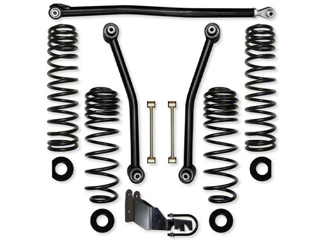 Rock Krawler 3.50-Inch Adventure Series Mid-Arm Suspension Lift System with Bilstein 5100 Shocks (18-24 2.0L or 3.6L Jeep Wrangler JL 4-Door, Excluding 4xe)