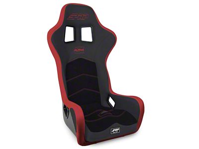 PRP Alpha Composite Seat; Black and Red (Universal; Some Adaptation May Be Required)