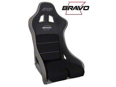 PRP Bravo Composite Seat; Black and Grey (Universal; Some Adaptation May Be Required)