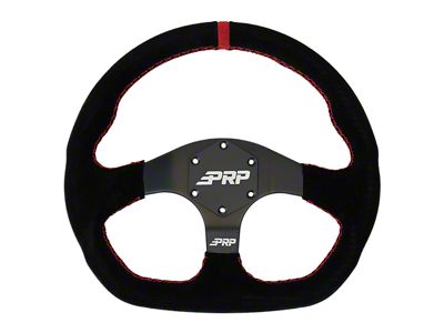 PRP Comp-R Suede Steering Wheel; Red (Universal; Some Adaptation May Be Required)