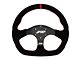 PRP Comp-R Suede Steering Wheel; Red (Universal; Some Adaptation May Be Required)