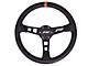 PRP Deep Dish Leather Steering Wheel; Orange (Universal; Some Adaptation May Be Required)