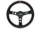 PRP Deep Dish Leather Steering Wheel; Red (Universal; Some Adaptation May Be Required)