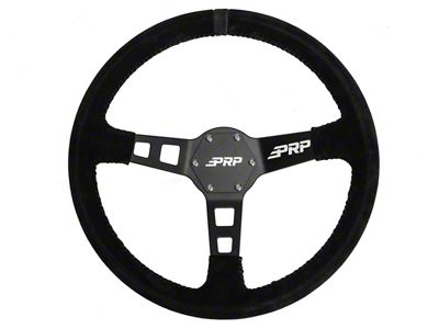 PRP Deep Dish Suede Steering Wheel; Black (Universal; Some Adaptation May Be Required)