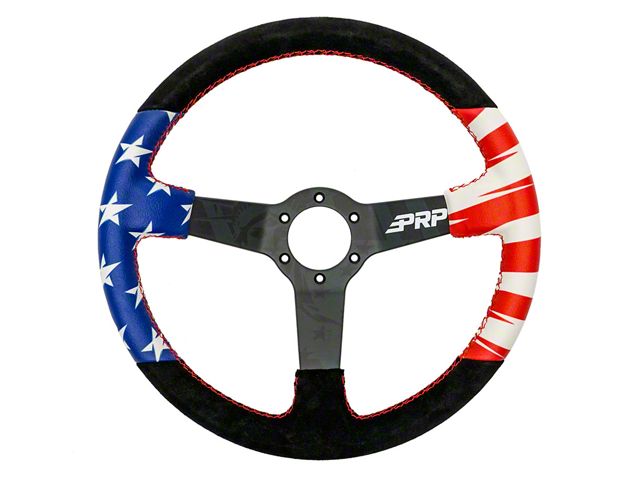 PRP Deep Dish Suede Steering Wheel; New Glory (Universal; Some Adaptation May Be Required)