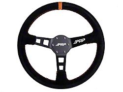 PRP Deep Dish Suede Steering Wheel; Orange (Universal; Some Adaptation May Be Required)