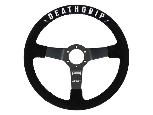 PRP Deep Dish Suede Steering Wheel; Terra Crew Death Grip (Universal; Some Adaptation May Be Required)