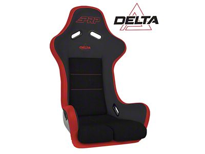 PRP Delta Composite Seat; Black and Red (Universal; Some Adaptation May Be Required)