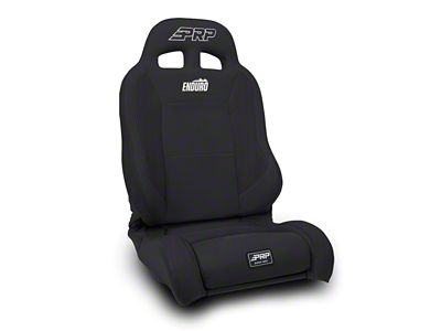 PRP EnduroTrek Reclining Suspension Seat; Passenger Side; Black Vinyl (Universal; Some Adaptation May Be Required)