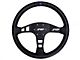 PRP Flat Leather Steering Wheel; Blue (Universal; Some Adaptation May Be Required)