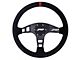 PRP Flat Suede Steering Wheel; Red (Universal; Some Adaptation May Be Required)