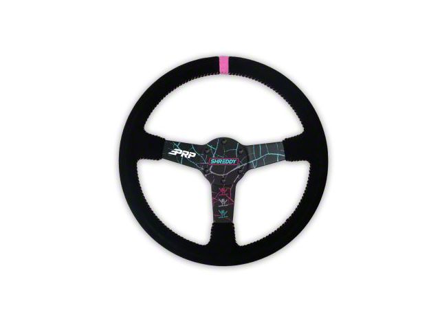 PRP PRP X Shreddy Cracked Steering Wheel; Deep Dish (Universal; Some Adaptation May Be Required)