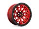 Fuel Wheels Covert Candy Red with Black Bead Ring Wheel; 17x9 (20-24 Jeep Gladiator JT)